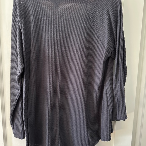 Torrid Black Ribbed Button-Up Blouse - Picture 2 of 2